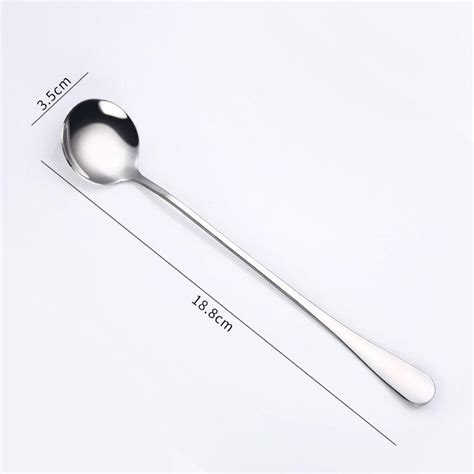 Colorful Stainless Steel Spoon With Long Handle Ice Tea Spoon Flatware