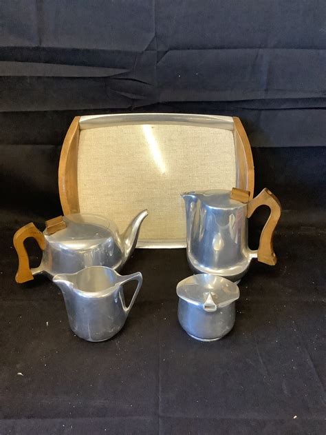 Vintage Picquot Ware Tea Set 5 Pc Mid Century Tea Set Etsy Australia