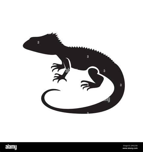 Monitor Lizard Silhouette Vector Logo Eps Stock Vector Image Art