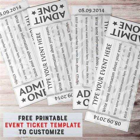 Admission Ticket Template Free