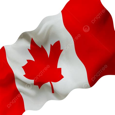 Canadá Bandera Volando Perspectiva Realista Gratis Png Clipart Png