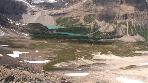 Skoki Lakes In Hd From Far Ridge Of Deception Pass In Banff National Park In Alberta Canada