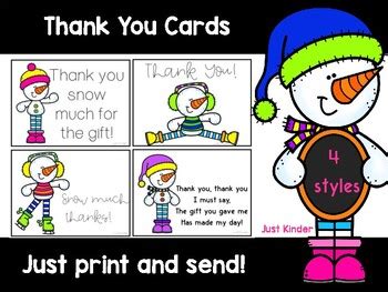 Snowman thank you cards by Jami Jones | Teachers Pay Teachers