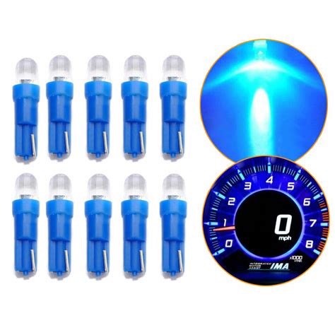 Pcs T V Led Smd Blue Car Wedge Dashboard Gauge Light Lamp Bulbs