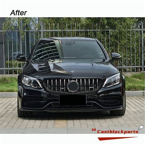 For 2015 2018 Mercedes Benz W205 C Class Body Kit Front Bumper Kit