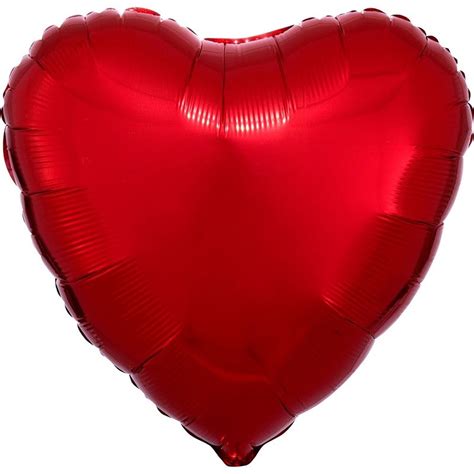 Plain Red Heart 18 Foil Helium Balloon Buy Online