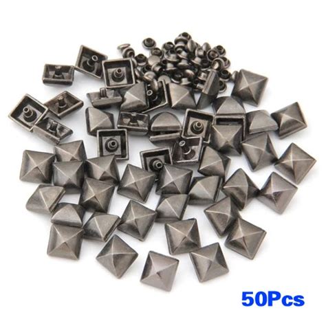 Useful Pcs Metal Pyramid Studs Mm Studded Black Hot Studs Black