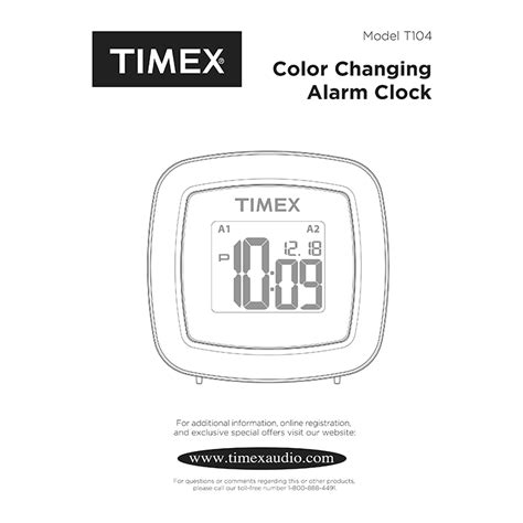 Timex Alarm Clock Radio Manual T231