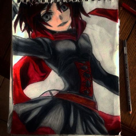 My friend's drawing of RUBY From RWBY | Drawings of friends, Drawings, Painting