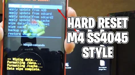 Hard reset M4 SS4045 Formatear de Fábrica