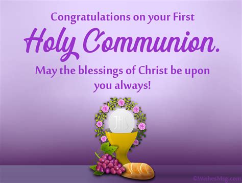 First Holy Communion Wishes and Messages - WishesMsg