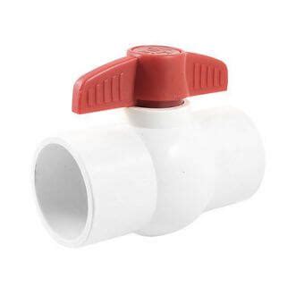 PVC WHITE Ball Valve PVC Pipes Couplings Faucets Glue Piping