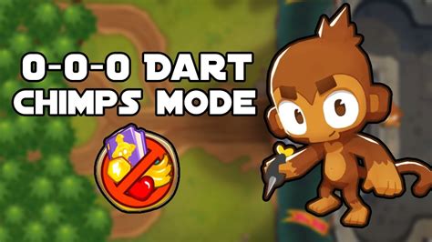 Can You Beat CHIMPS Mode With Just A 0 0 0 Dart Monkey In BTD 6 YouTube