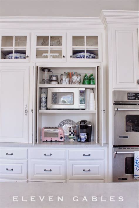 Eleven Gables Hidden Appliance Cabinet And Desk Command Center In The