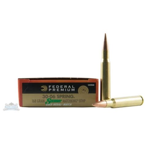 Federal 30 06 168gr Sierra Matchking Bthp Gold Medal Ammunition 20rds Gm3006m Palmetto State