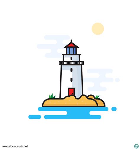 ai lighthouse illustration