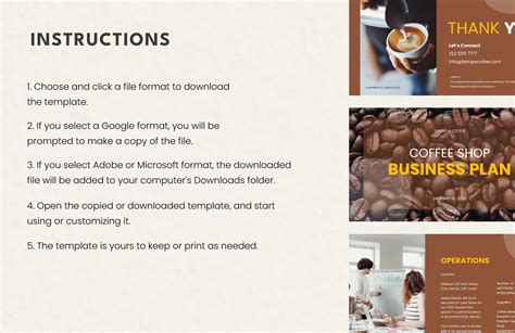 Coffee Shop Business Plan Template In PDF PPT Google Slides Apple