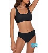 Amazon Beautikini Period Swimwear Two Piece Menstrual Leakproof Swimsuit Sporty Bikini Sets