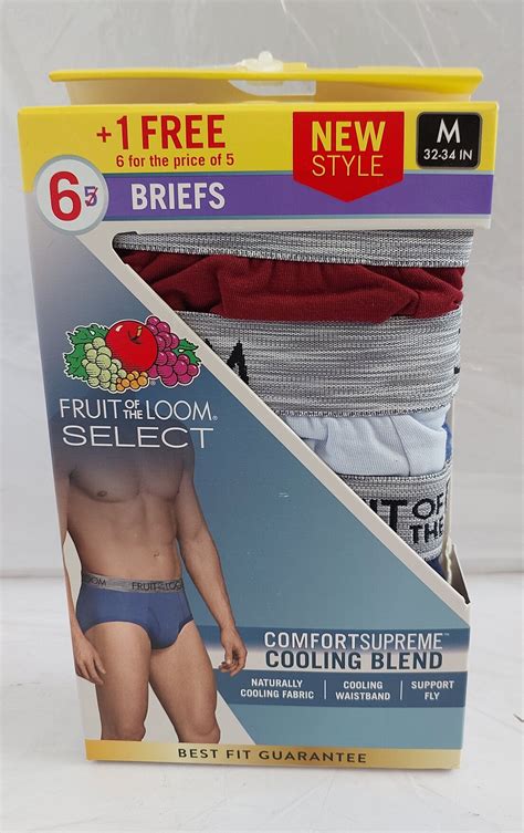 Fruit Of The Loom Select Briefs Pack Comfort Supreme Cooling Blend