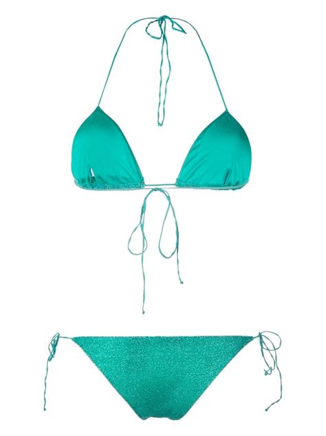 Oséree metallic threading Bikini Set Farfetch