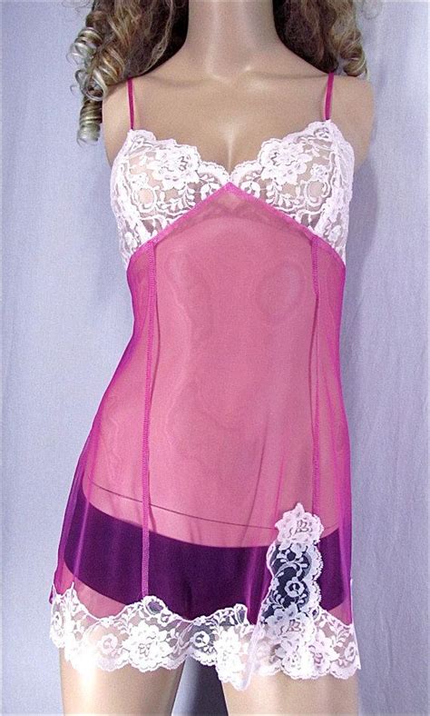 Victoria S Secret Baby Doll Nightie Medium Upcycled Lingerie Beaded