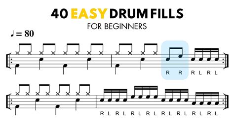 40 Easy Drum Fills For Beginners — Play Along Exercises 🥁 Youtube