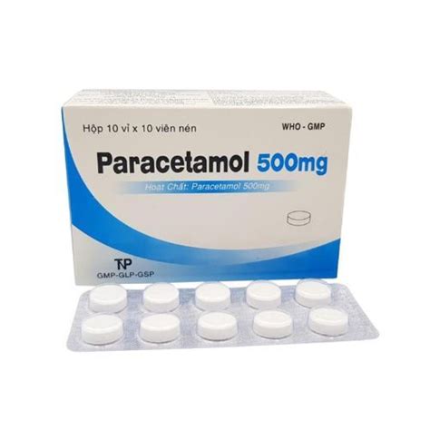 Thuốc Giảm đau Hạ Sốt Paracetamol 500mg Dp Thành Nam Hộp 10 Vỉ X 10 Viên