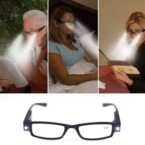 Multi Strength Eyeglass Led Reading Glasses Spectacle Diopter Magnifier Light Lg Shopee Thailand