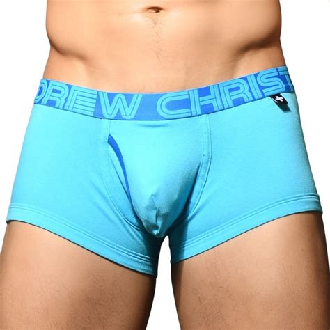 Andrew Christian Boxer Almost Naked Fly Tagless Bleu Turquoise Inderwear