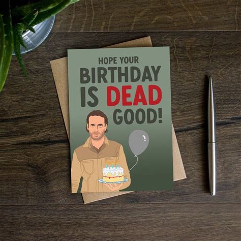 Funny Rick Grimes Birthday Card For Him Twd Card For Friend Brother