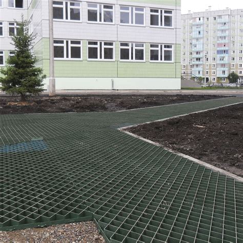 Решетка газонная Gidrolica Eco Pro РГ-60.60.4 - пластиковая зеленая ...