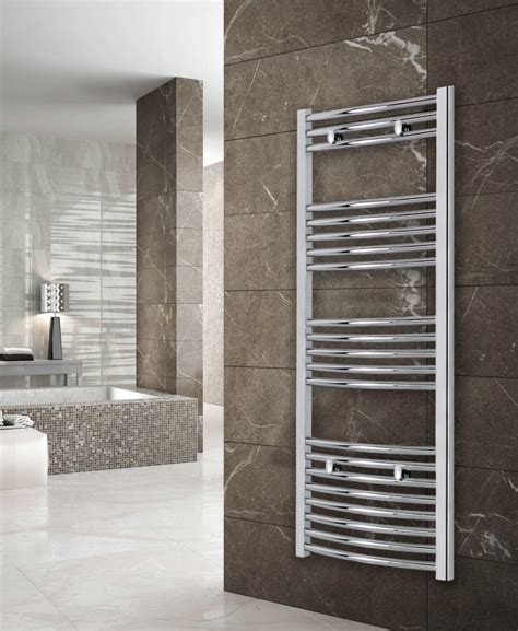 Luca Curved Chrome Towel Rail - HV Bathrooms & Tiles