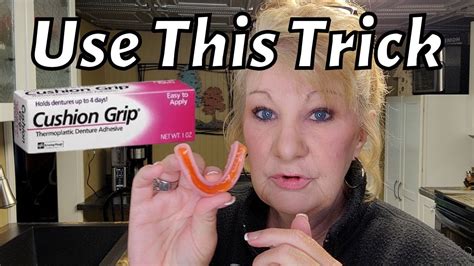 How To Apply Cushion Grip To Your Lower Denture Youtube