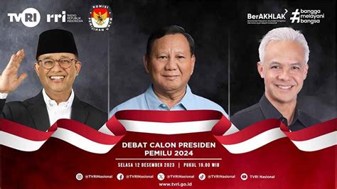 Link Streaming Debat Capres Cawapres Dimulai Selasa Desember