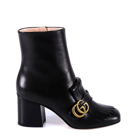 Gucci Marmont Gg Suede Ankle Boots In Black Lyst Uk