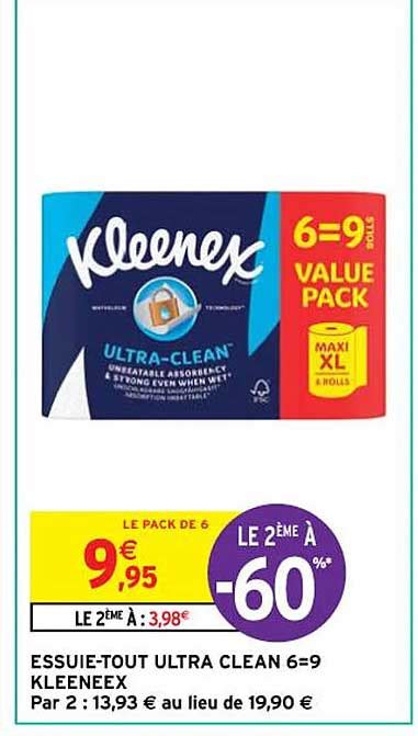 Promo Essuie Tout Ultra Clean Kleenex Chez Intermarch Icatalogue Fr