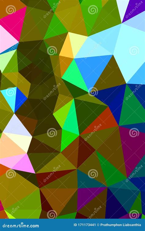 Background Vivid In The Style Of Cubism Color Wallpapers Stock Vector