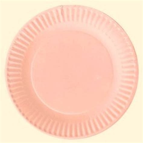 Light Weight White Disposable Recycle And Eco Friendly Pink Paper Plates Size Small At Best