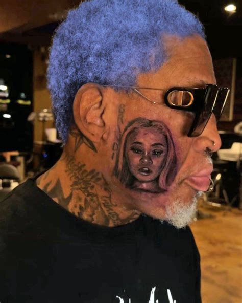 NBA legend and five-time champion gets bizarre tattoo of girlfriend on his face leaving fans ...