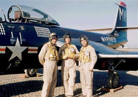 Usmc Mcdonnell F2h 2p Banshee Pilots Of Vmj 1 Korea 1953 Korean War