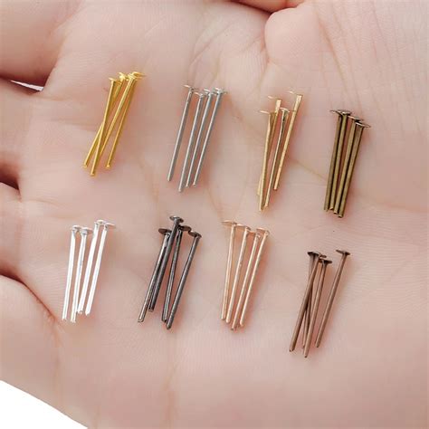 200pcs Bag 16 20 25 30 35 40 45 50mm Flat Head Pins Metal Headpins For