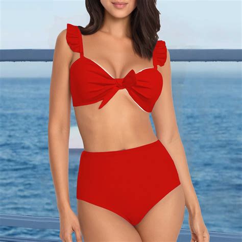 Valueadd Women S Bikini Set Swimsuit Swim Suits Two Piece Bikini Sets With Chest Pad Walmart