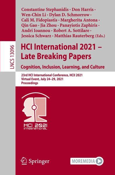 HCI International 2021 Late Breaking Papers Cognition Inclusion