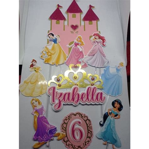 Topo De Bolo Princesas Da Disney Shopee Brasil