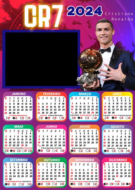 Moldura Calend Rio Cristiano Ronaldo Png Imagem Legal