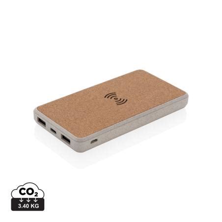 Cork And Wheat Straw Mah W Wireless Powerbank