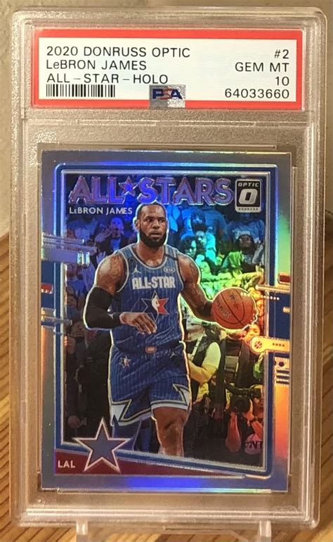 PSA 10 Gem Mint Lebron James 2020 21 Donruss Optic All Stars Holo