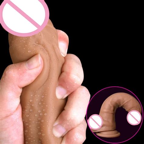 Aliexpress Buy Super Soft Dildo Realistic Huge Dildos Suction Cup