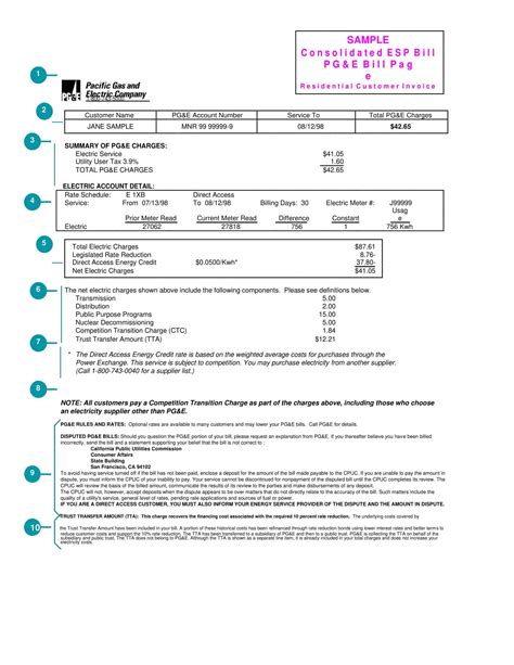 Free Printable Utility Bill Templates Pdf Word