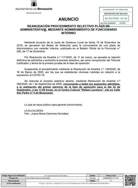 REANUDACIÓN DEL PROCEDIMIENTO SELECTIVO PARA LAS CONVOCATORIAS DE